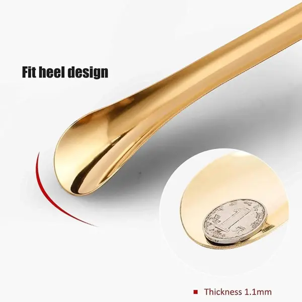 Shoe Horns Stainless Steel for Men, Horn Handmade Chinese Knots, Metal Long Handle Fits for All Shoes Puller