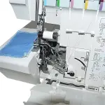 Professional Heavy-Duty Overlocker Sewing Machine with 2-3-4-5 Stitch Capability, 150W, Coverstitch and Trim Trap, Foot Controller Included for Seamless Finishing