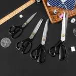 2pcs Heavy Duty Sewing Scissors for Dressmaking and Tailoring Cutters with Sharp White Blades Industrial Shears for Household and Quilting Use
