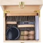 Wool Shoe Brush Set Beech Shine Shoes Maintenance and Care Set Shoe Polish Polish
