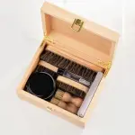 Wool Shoe Brush Set Beech Shine Shoes Maintenance and Care Set Shoe Polish Polish