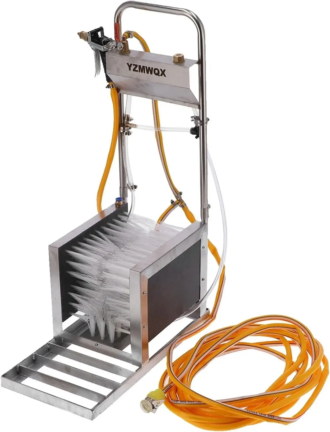 Tnfeeon Rain Boot Scrubber, Stainless Steel Boot Cleaning Machine with Hard Brush, Automatic Shoe Washer, 28 X 54 X 85 Cm, for Farm Garden Barn Outdoor Mud Cleaning