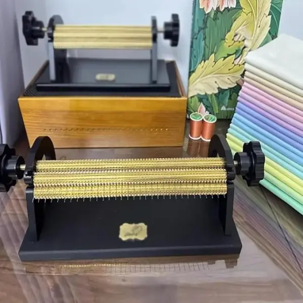 Adjustable Smocking Pleater, 24 Row Pleat Sewing Machine, Adjustable Closeness & Depth, 47 Needle Positions, with Sewing Needles & Tool, for Costume