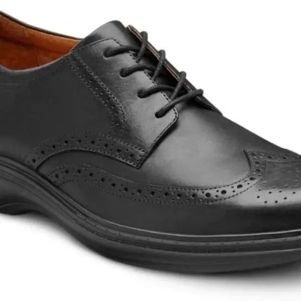 Dr. Comfort Wing Men's Therapeutic Diabetic Extra Depth Dress Shoe Leather Lace