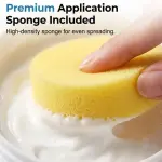White Shoe Cleaner Cream,No Wash Cleaning Paste with Sponge,Removes Dirt and Stains, for Leather Sneakers Canvas Shoes