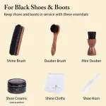 FootFitter Premium Leather Shoe Shine Kit – Complete Polish Cream, Cleaner, Brush & Shoe Care Set for Footwear in Metal Tin