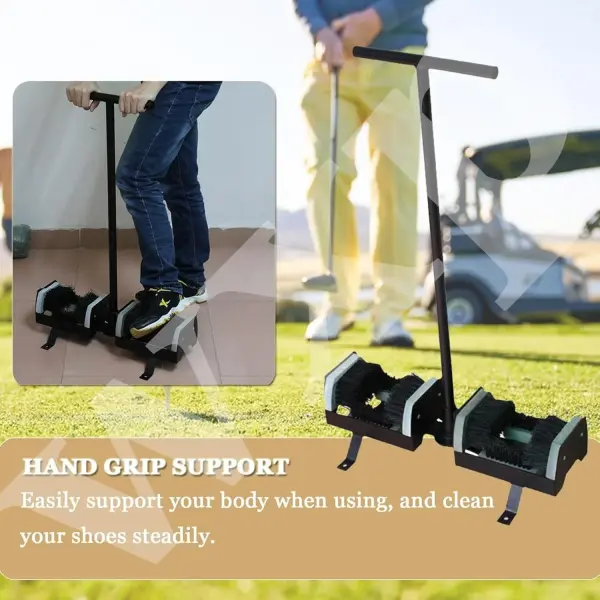 Outdoor Shoe Scraper Brush - Durable Mud Removal Tool with Non-Slip Handle & Stable Base for Efficient Deep Cleaning in Gardens and Courts - Easy to Maintain