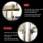 Automatic Shoe Cleaning Machine with Water Spray Gun, 3-Sided Hard Brushes for Effective Dust & Mud Removal - Ideal for Farms & Ranches - Durable Rain Shoe Scrubber