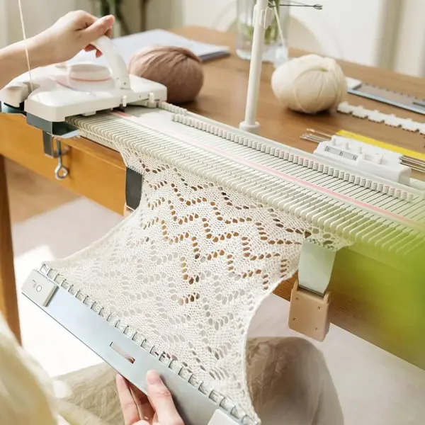 Automatic Knitting Machine Kit,Medium Gauge 6.5mm 150 Needle Plastic Home Knitting Machine,Home Sewing Tool Set