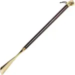Long Handle Wooden Metal Shoehorn - Ergonomic Design for Easy Shoe Wearing, Perfect for Seniors & Those with Limited Mobility, Essential for Shoe Enthusiasts