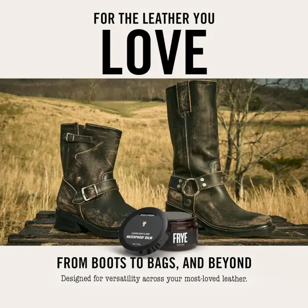 Frye Leather Boot and Shoe Waterproof Balm, Weather Protection Conditioner with Mink Oil and Beeswax, Made in USA, BPA-Free