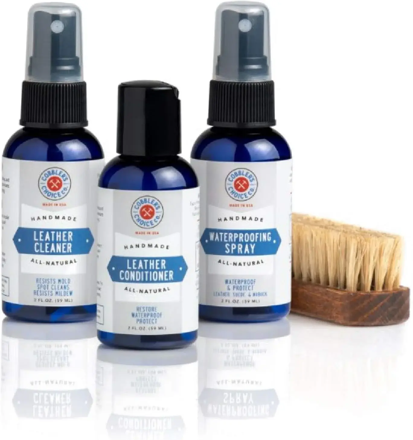 Cobbler's Choice Shoe Care Travel Kit - Travel Friendly Shoe Care Kit, Clean Ingredients, Effective Results!
