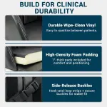 Skil-Care Comfort Foot Cradle, Fits 16”–18” Footrest for Wheelchairs, Adjustable Foot Cushion Support with Hook and Loop Fittings, Wipe-Clean Black Nylon, 703410