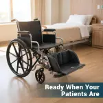 Skil-Care Comfort Foot Cradle, Fits 16”–18” Footrest for Wheelchairs, Adjustable Foot Cushion Support with Hook and Loop Fittings, Wipe-Clean Black Nylon, 703410