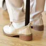 Extra Long Wooden Shoe Horn with Stable Base Boot Spoon, Shoe Spoon, Easy Wear Helper for Seniors, Kids, Adults, Boot Spoons, Shoehorns for Easy Dressing,A65