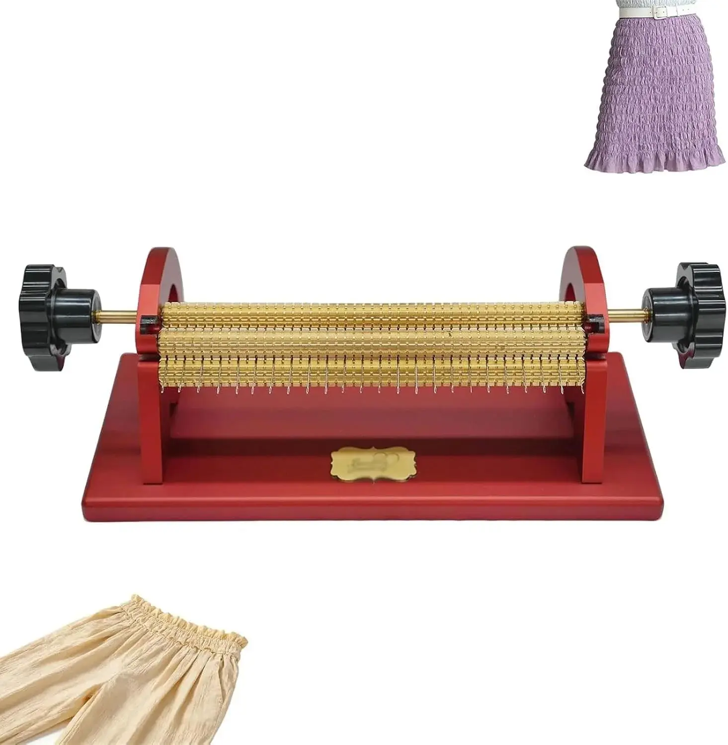 Adjustable Pleater Sewing Machine with 24 Rows, 47 Needle Positions for Custom Closeness and Depth, Includes Needles and Tool Kit for Costume and Craft Sewing