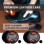 Black Brown Shoe Polish Kit Saddle Soap Mink Oil Shoe Shine Kit Boots Leather Conditioner Cream Wax Care Set