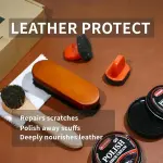 Black Brown Shoe Polish Kit Saddle Soap Mink Oil Shoe Shine Kit Boots Leather Conditioner Cream Wax Care Set