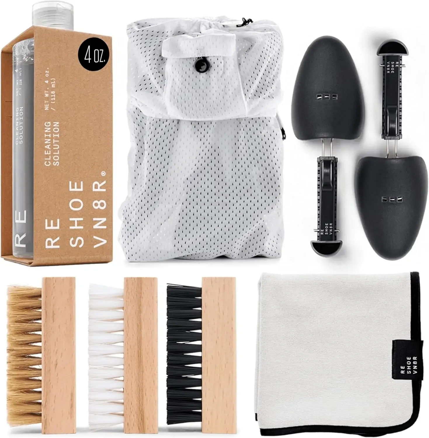 RESHOEVN8R Shoe Cleaner Kit and Sneaker Cleaner Sets - Cleaning Kit Solution for Sneakers, Mesh, Canvas, Suede, Knit, Leather