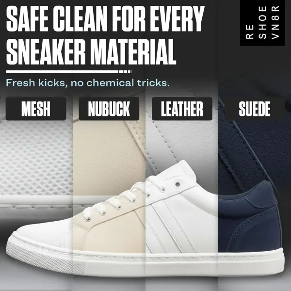 RESHOEVN8R Shoe Cleaner Kit and Sneaker Cleaner Sets - Cleaning Kit Solution for Sneakers, Mesh, Canvas, Suede, Knit, Leather