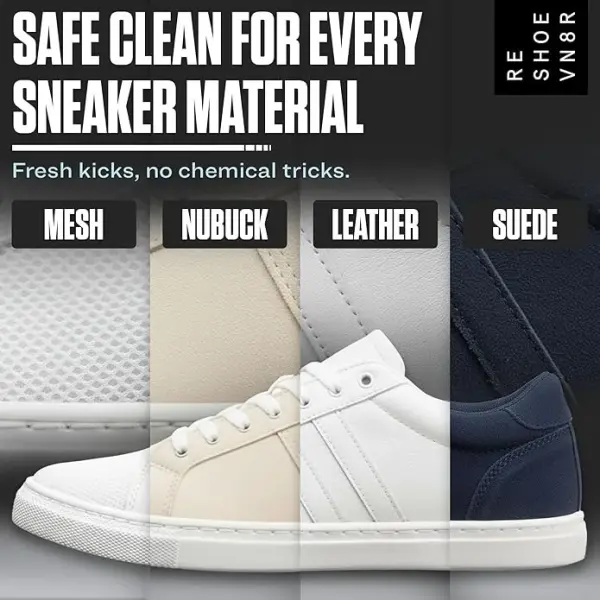 RESHOEVN8R Shoe Cleaner Kit and Sneaker Cleaner Sets - Cleaning Kit Solution for Sneakers, Mesh, Canvas, Suede, Knit, Leather