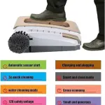 Electric Shoe Cleaning Brush - Automatic Boot Scraper with Built-in Water Reservoir & Battery | Fast 5-Second Self-Cleaning Sole Cleaner | Low Noise & Efficient Dust Removal (Red)