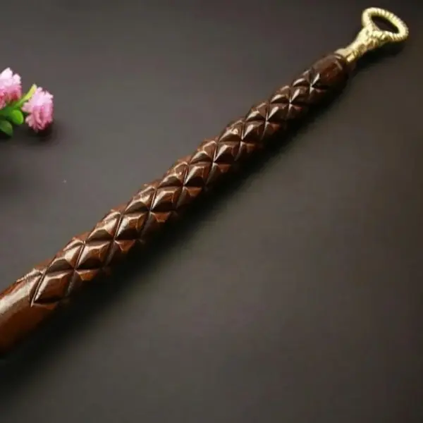 Wooden Shoe Horn with Brass Handle – Long Shoehorn for Men & Women – Handcrafted Wood & Brass Shoehorn – Easy Slip-On Shoe Helper – 62cm