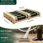 Heavy Duty Outdoor Shoe Brush - Deep Cleaning Boot Scrubber with Stable Base for Dirt, Mud & Sand - Ideal for Sneakers, Rain Boots, Work Boots & Hiking Shoes