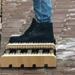 Heavy Duty Outdoor Shoe Brush - Deep Cleaning Boot Scrubber with Stable Base for Dirt, Mud & Sand - Ideal for Sneakers, Rain Boots, Work Boots & Hiking Shoes