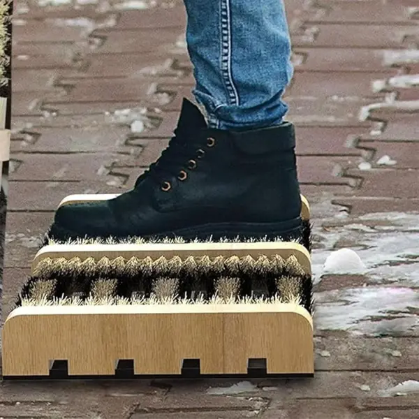 Heavy Duty Outdoor Shoe Brush - Deep Cleaning Boot Scrubber with Stable Base for Dirt, Mud & Sand - Ideal for Sneakers, Rain Boots, Work Boots & Hiking Shoes