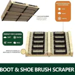 Heavy Duty Outdoor Shoe Brush - Deep Cleaning Boot Scrubber with Stable Base for Dirt, Mud & Sand - Ideal for Sneakers, Rain Boots, Work Boots & Hiking Shoes