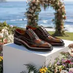 BEAU TODAY Oxfords Dress Shoes for Men Genuine Leather Brogue Oxford Shoes Lace Up Wedding Dress Shoes Mens Formal Business Mens Wingtip Shoes