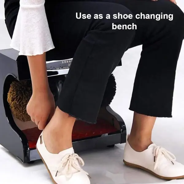 Stainless Steel Electric Shoe Polisher - Dual Brush Cleaner for Effortless Maintenance, Quiet Operation, Ideal for Home & Hotel Use, Keeps Shoes Shiny & Like New, Easy to Use