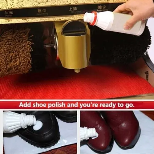 Automatic Shoe Cleaner & Polisher - Intelligent Electric Shine Buffer Machine for Home, Hotel, Bank & Commercial Use - Induction Technology for Effortless Shoe Care