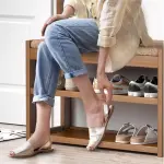 Shoe Rack for Entryway Shoe Rack for Entryway Coat Rack Shoe Bench, Bamboo Shoe Storage Bench with Cushion Padded Seat, 3-in-1 Hall Tree, Shoe Organizer Rack for Entryway Shoe Organizer