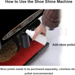 Electric Household Shoe Shine Machine, Electric Shoe Cleaner, Stainless Steel Commercial Shoe Polisher, Home Shoe Polishing Machine (F) (Color:F)