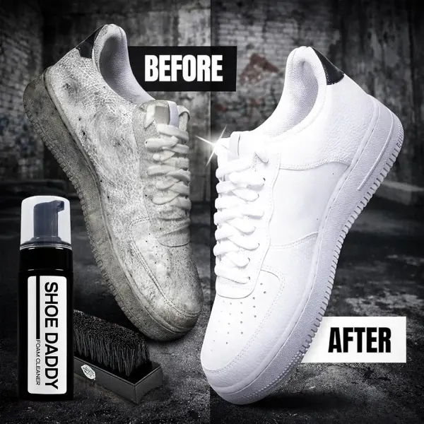 Shoe Cleaning Kit – Premium Foam Shoe Cleaner with Soft & Stiff Bristle Brushes and Microfiber Towel – Shoe Cleaner for Sneakers, Tennis, Gym, White Shoes, Leather, Mesh, Knit, Canvas & Nubuck, PU