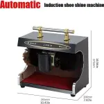Automatic Shoe Polisher Machine - Commercial Electric Shoe Cleaner for Hotels & Offices, Dual Brush Leather Shine & Cleaning Kit, Efficient Dust Removal & Polishing (Black)