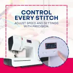 Bernette B37 Swiss Design Computerized Sewing Machine - LCD Display, 5 Presser Feet, Bobbins, Needle Threader, Quilting Features, Portable with Foot Pedal, Ideal for Beginners and Professionals