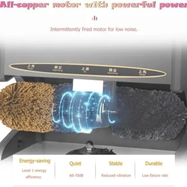 Automatic Dual Brush Shoe Polisher with Dust Removal - Effortless Shine for Leather Shoes, Fast & Effective Shoe Care for Home & Commercial Use, Perfect for Shoe Lovers