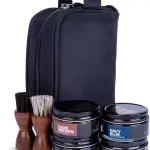 FootFitter Premium Shoe Cream Polish Kit – Leather Conditioning Creams, Shine Cloths, Applicators & Shoe Care Travel Bag