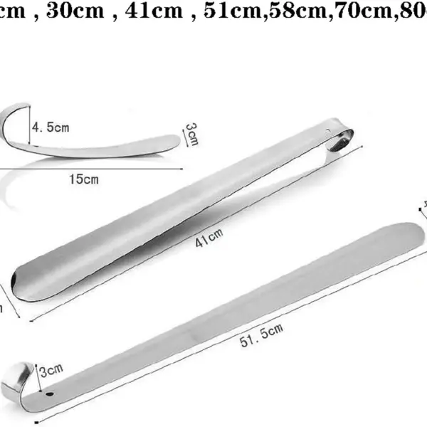 Long Handle Shoe Horn Boot Spoon Easy Wear Helper for Seniors Adults Kids Men Women Stainless Steel Lightweight Shoes Spoon Boot Spoons Shoehorns,A80