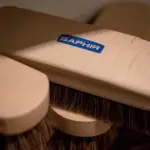 Saphir Natural Horsehair Brush - Shoe Polish Brush for Cleaning, Polishing & Buffing Leather Shoes - 7" (18cm)