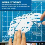 U.S. Art Supply 36" x 48" Self-Healing Cutting Mat 5-Ply - Double-Sided Pink/Blue Craft Mat, Non-Slip Cutting Mats for Crafts, Sewing, Quilting, Scrapbooking