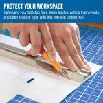 U.S. Art Supply 36" x 48" Self-Healing Cutting Mat 5-Ply - Double-Sided Pink/Blue Craft Mat, Non-Slip Cutting Mats for Crafts, Sewing, Quilting, Scrapbooking