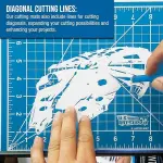 U.S. Art Supply 36" x 48" Self-Healing Cutting Mat 5-Ply - Double-Sided Pink/Blue Craft Mat, Non-Slip Cutting Mats for Crafts, Sewing, Quilting, Scrapbooking