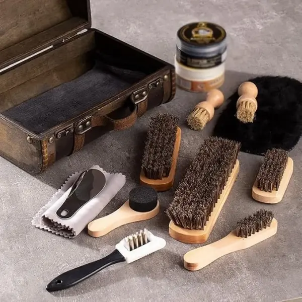 16 Horse Hair Brush Shoe Polish Bristle Suede Cleaning