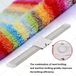 Oiyekntd 150 Stitches Medium Gauge 6.5mm Knitting Machine Kit, Household Sewing Tool Set with Accessories, Plastic Knitting Machine Hand Sweater Knitting Machine Kit for Kids and Adults
