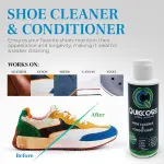 QuickCare Elite Collection - 4 oz Shoe Cleaner & Conditioner, Water & Stain Protection, 2.5 oz Quick Touch White, Brush & Sponge - Complete Shoe Cleaning Set for Sneakers, Leather, and More