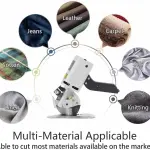 200w Sewing Rotary Cutter - Low Noise + 90mm Rotary Blade, Electric Fabric Cutter, Liftable Protective Device, Cutting Thickness:≥3cm, Multi-Layer Clothing, Textiles, Etc